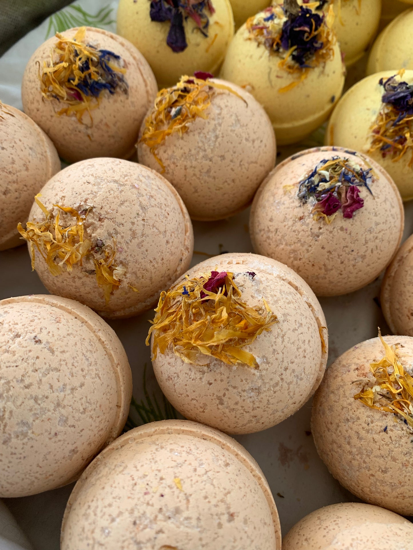 5 for $50 - Crystal Fizzy Bath Bombs - Vegan Shea Butter and Hemp Oil Bath Bombs