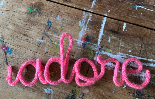 Knitted Wire Names & Words - Lovely Names & Words