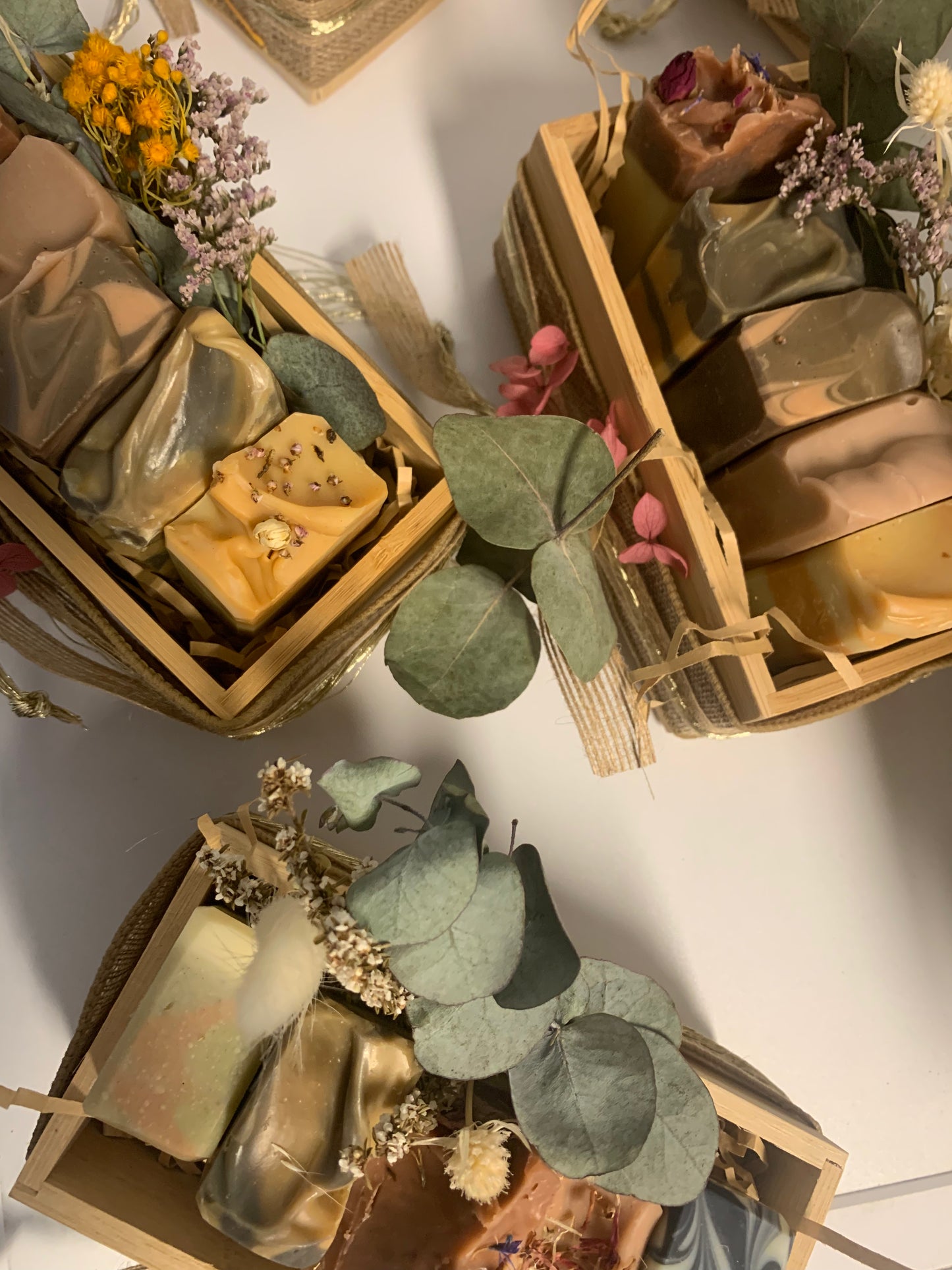 Boxed Bundle - 5 mini soaps in bamboo box