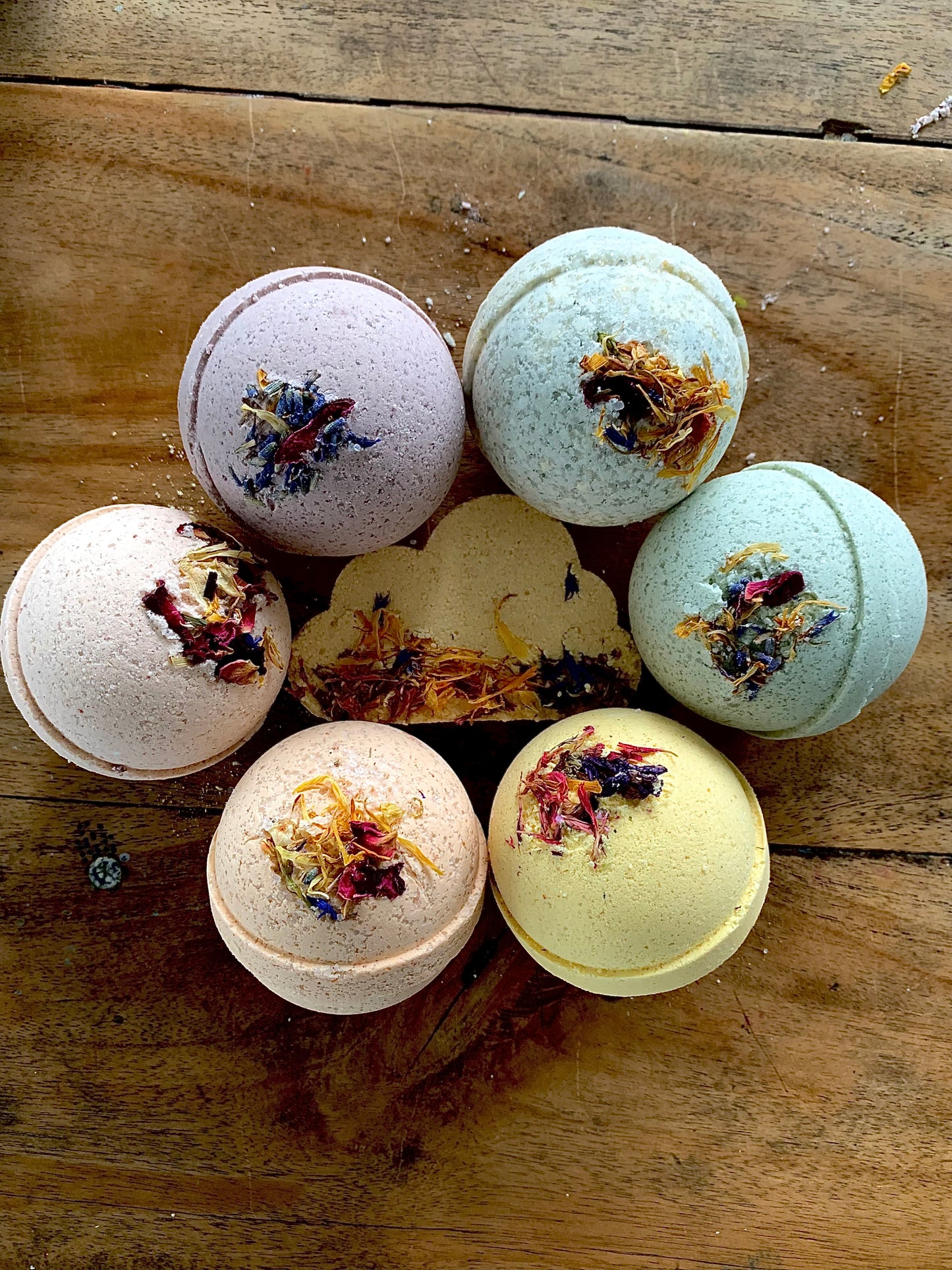Crystal Fizzy Bath Bomb - Shea Butter and Hemp Oil Vegan Bath Bomb - Choose One or Mix and Match