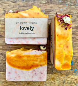 Lovely - Pink Grapefruit and Ylang Ylang - Heartmade Artisan Soap