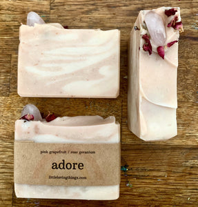 Adore - pink grapefruit / rose geranium - Heartmade Artisan Soap