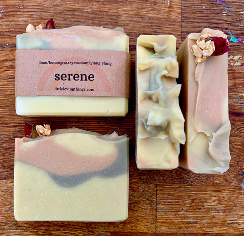 Serene - Lime / Lemongrass / Geranium / Ylang Ylang - Heartmade Artisan Soap