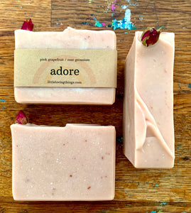 Adore - pink grapefruit / rose geranium - Heartmade Artisan Soap