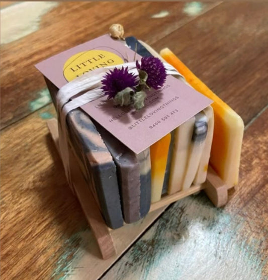 Bundle - Soap Bundle with Wooden Rack included